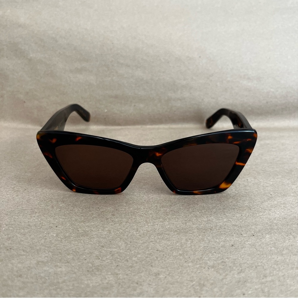 Salvatore Ferragamo Tortoiseshell Cat-Eye Sunglasses with Brown Lenses - Picture 2 of 7